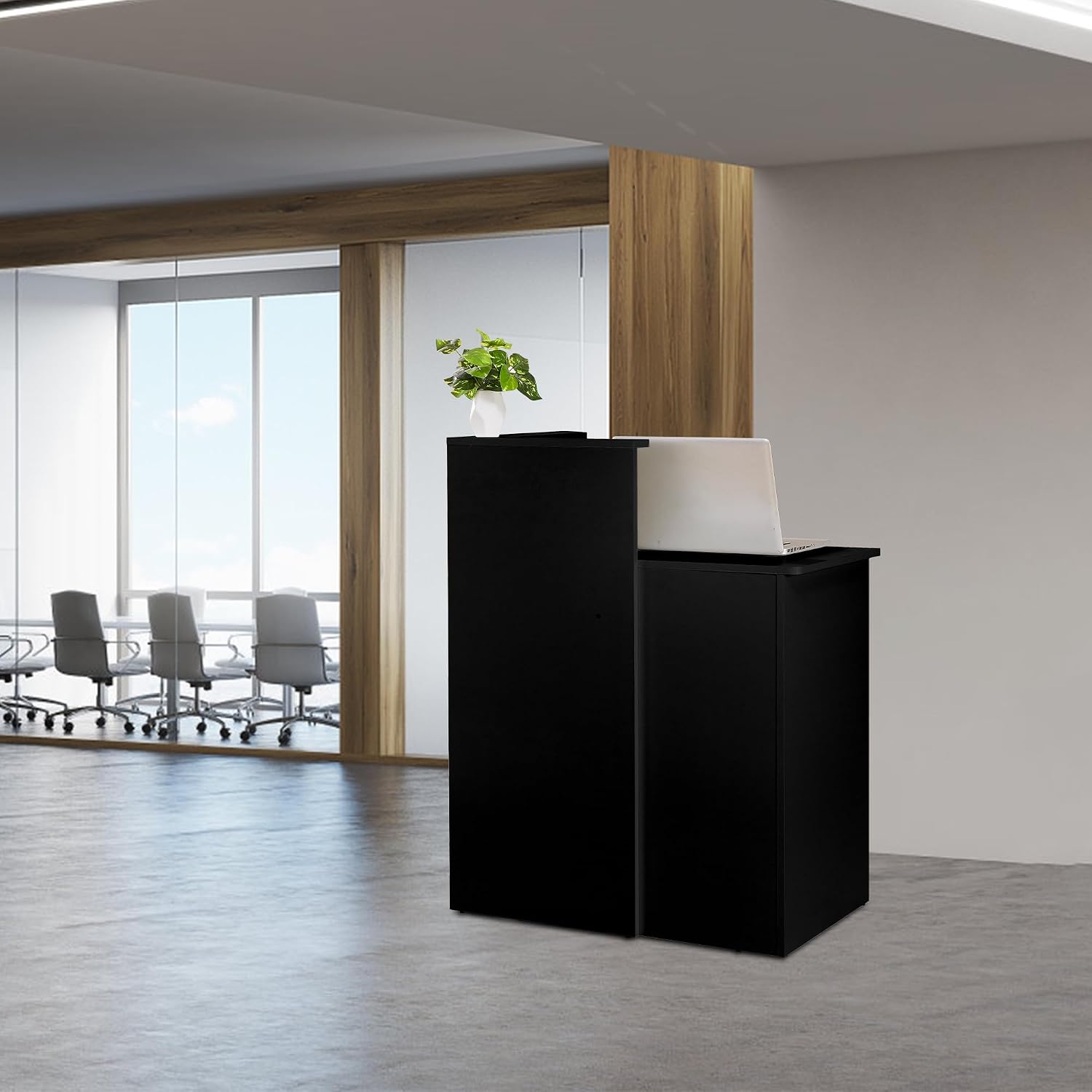 Reception Desk Counter - Balcão de Recepção Pequeno com Duas