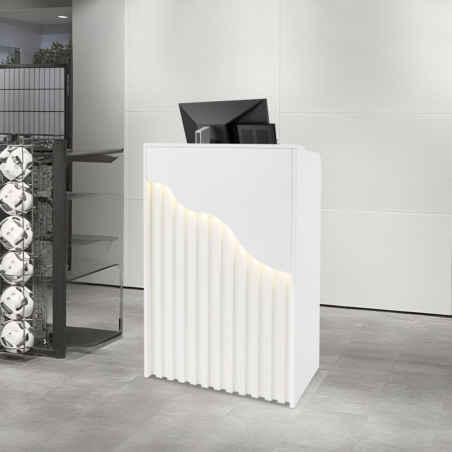 Reception Desk Counter - Balcão de Recepção Pequeno com Luz