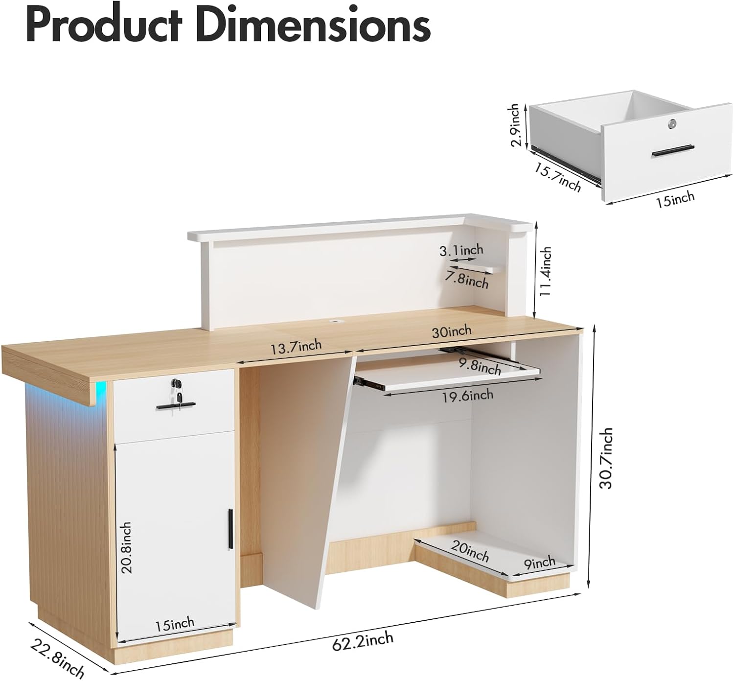 Balcão de Recepção Moderno com - Reception Desk Counter avaliação e preço