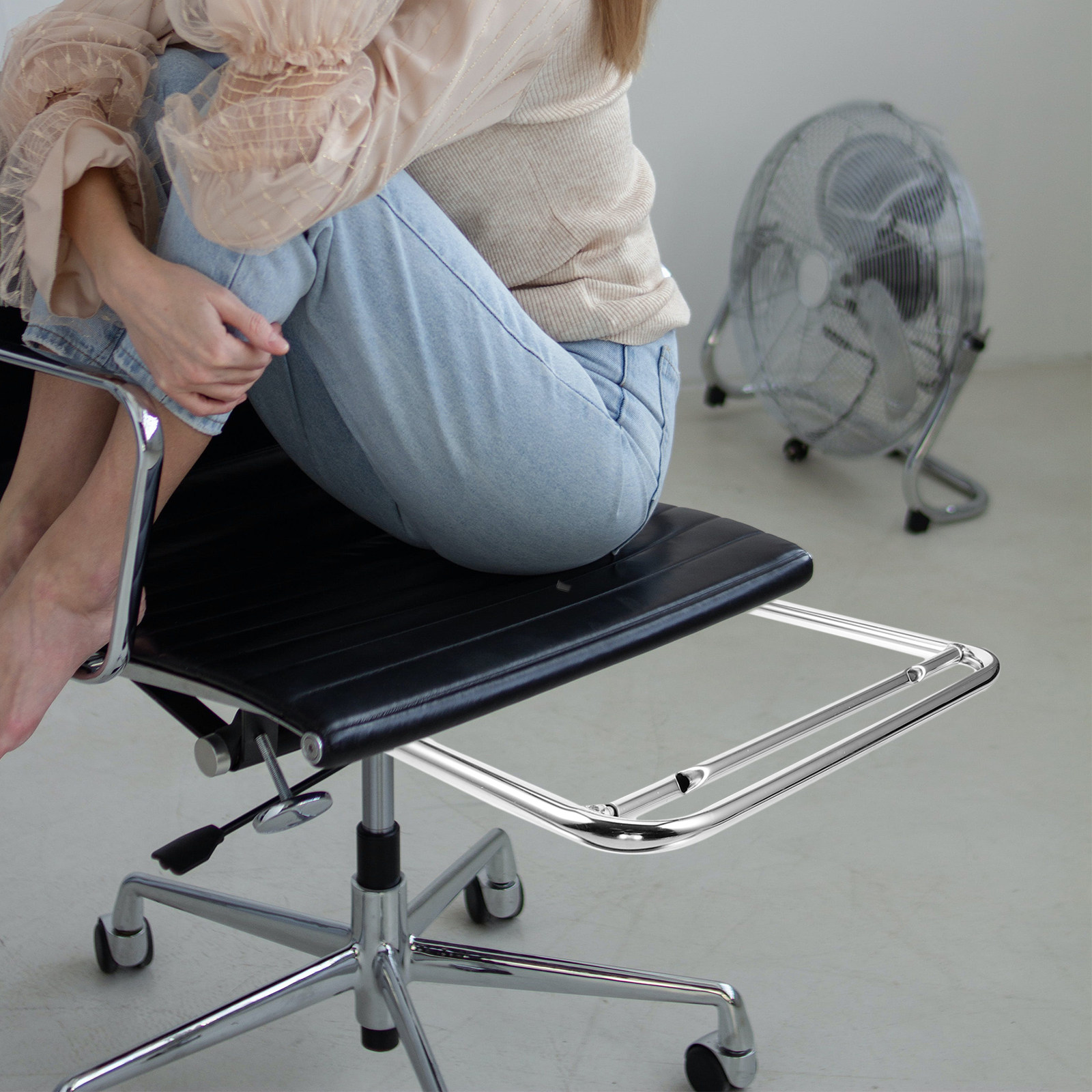 Apoio de pés em aço inoxidável - Office Footrest Cushion avaliação e preço