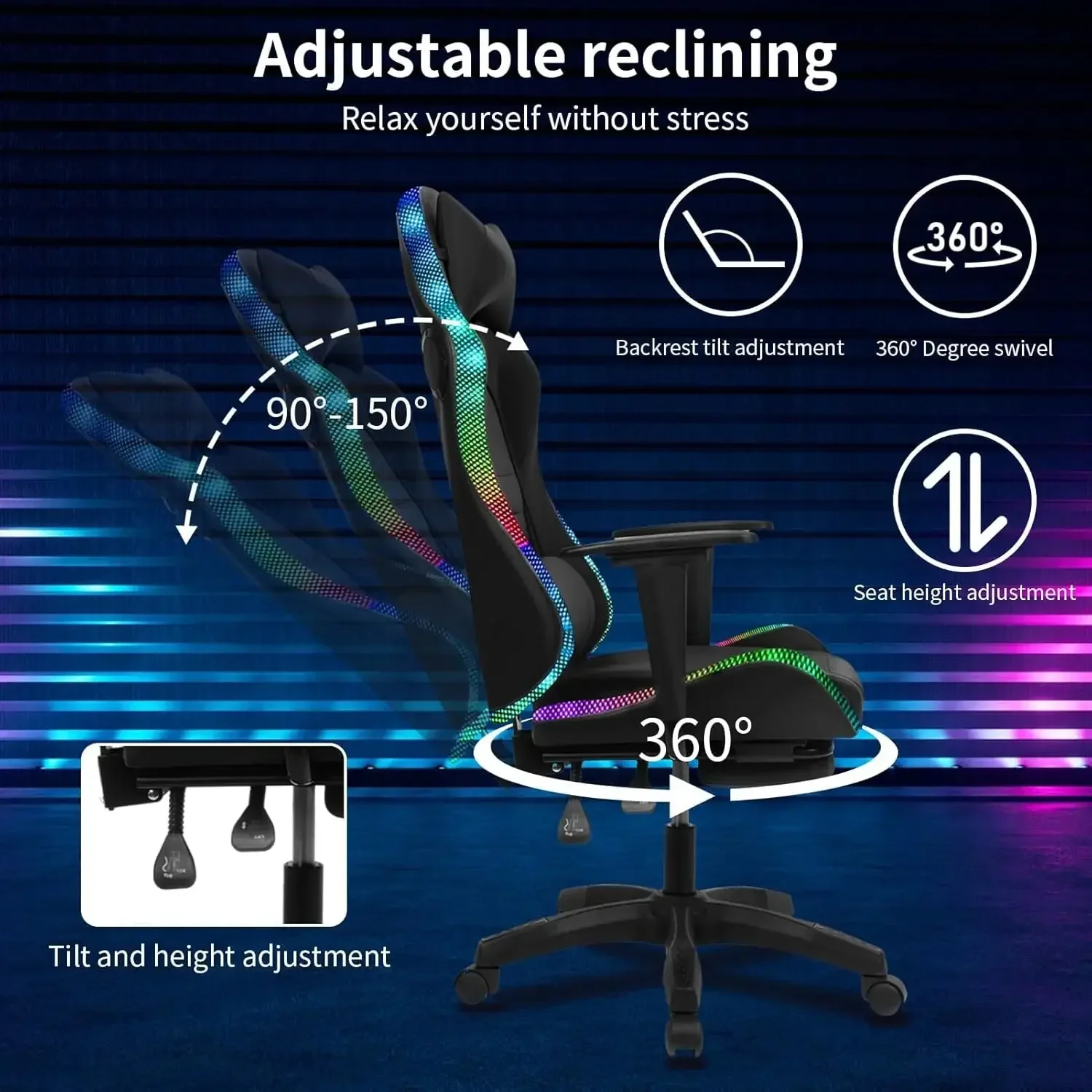 Cadeira Gamer, Cadeira de Escr - Office Footrest Cushion avaliação e preço