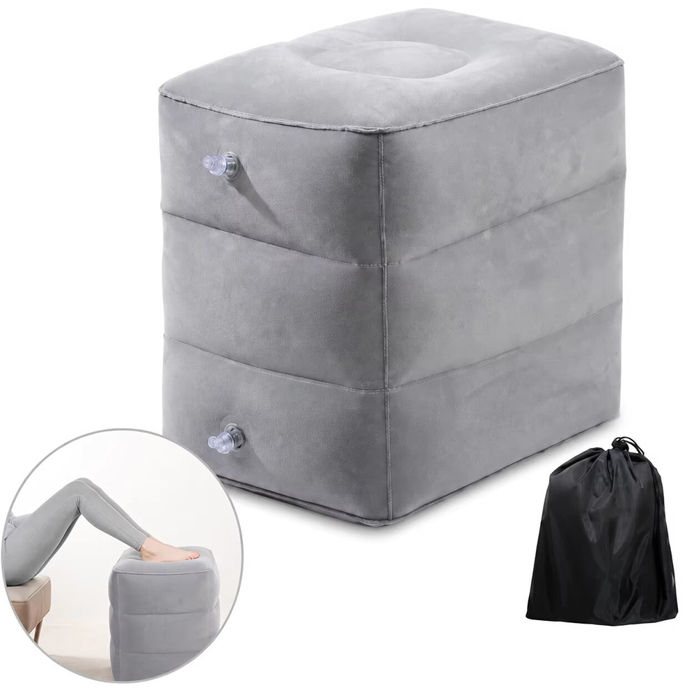 Almofada Inflável Portátil par - Office Footrest Cushion avaliação e preço