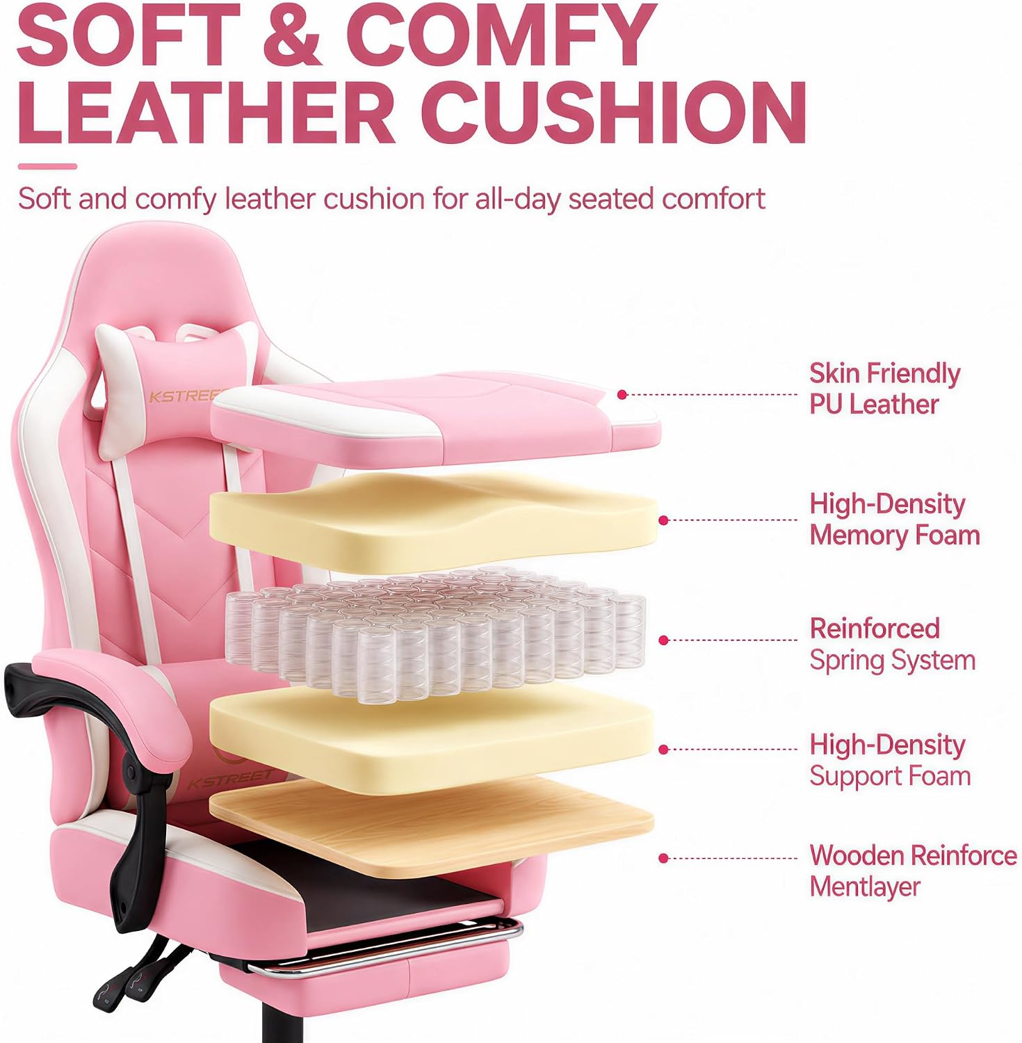 Cadeira de Gaming Ergonômica c - Office Footrest Cushion avaliação e preço
