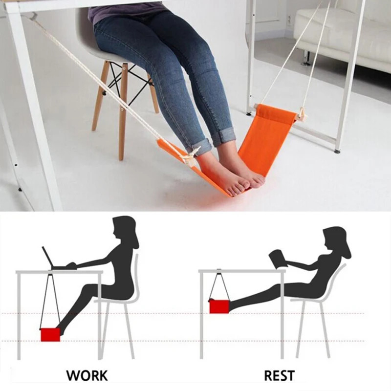Rede de pés de poliéster ajust - Under Desk Hammock avaliação e preço